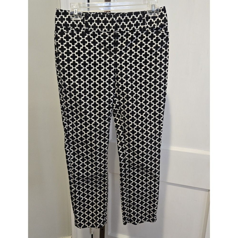 White House Black Market Slim Ankle Geometric Pants Women's Size Capri 2